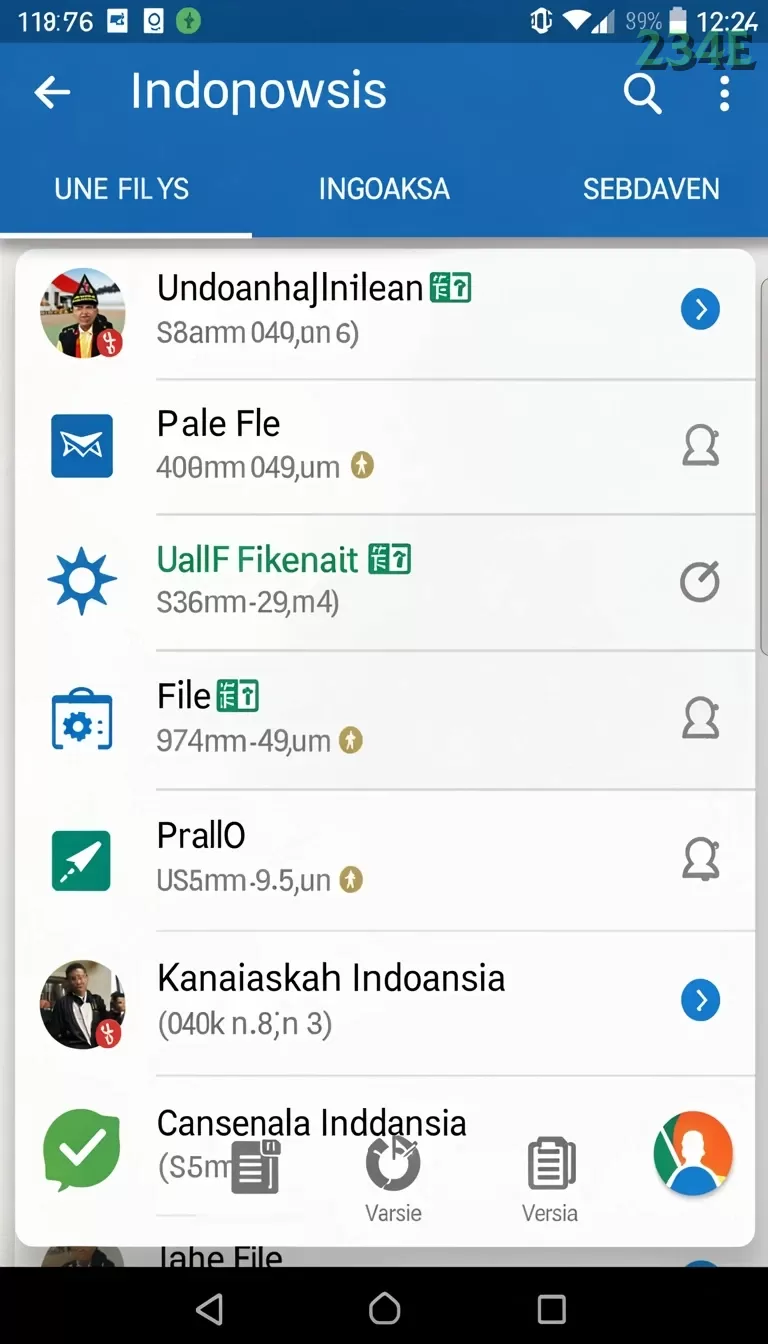 Cuplikan layar LOGO — menu navigasi